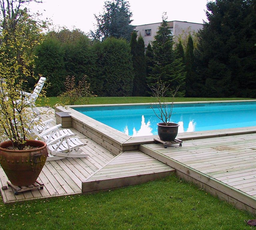 Bois Ril – bois imprégné sur mesure - terrasse piscine